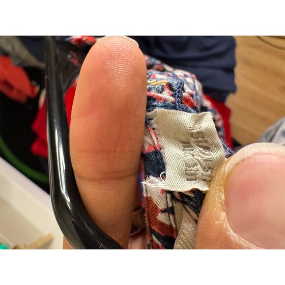 Boden Dress Womens 16/18 Long Navy Red Floral Smocked Fit & Flare Midi - Picture 8 of 9